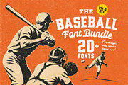 Baseball Font Bundle - 20 Fonts!, a Script Font by HipFonts (Thumbnail 1 of 12)