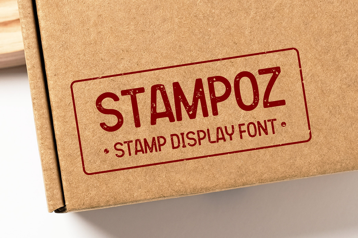 Stampoz Handcrafted Display Font, a Script Font by Fontura Design (Photo 1 of 7)