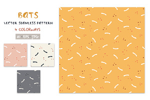 Bats vector pattern - Halloween