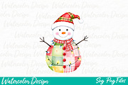 Christmas patchwork PNG, an Illustration by Watercolor design (Thumbnail 1 of 3)