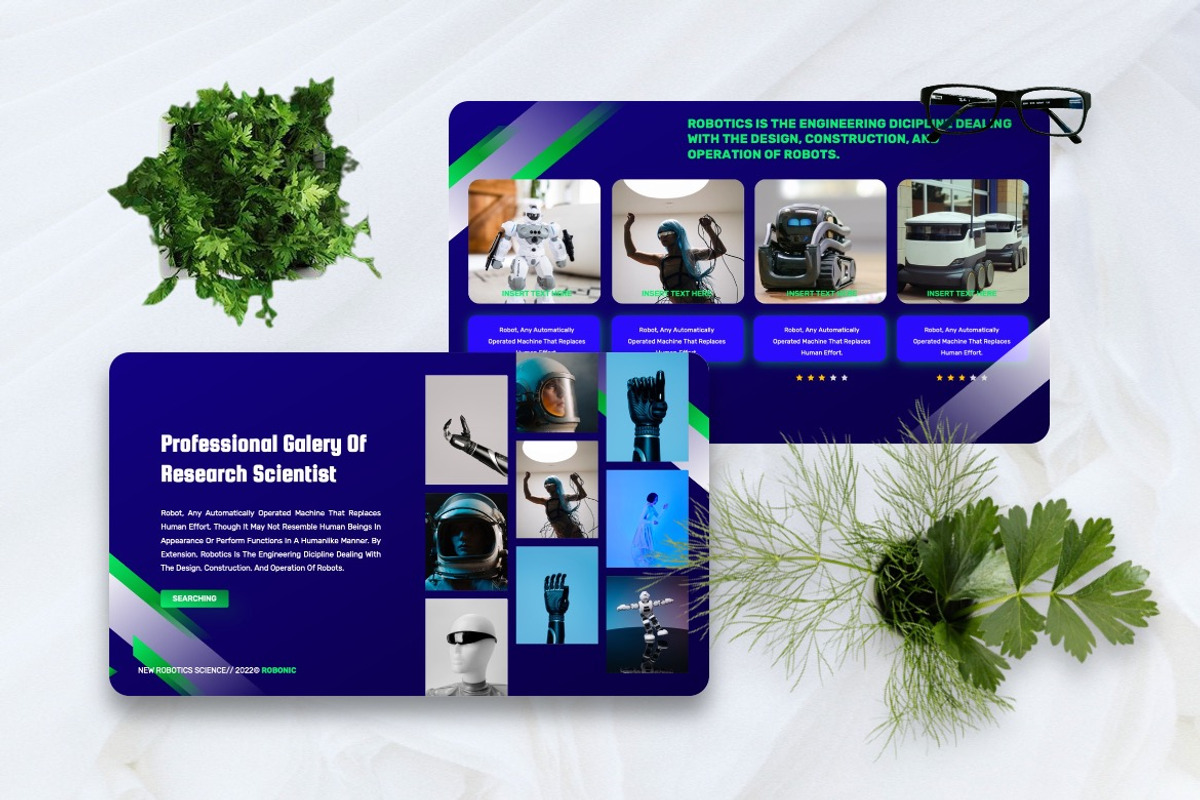 Robonic - Robotics Googleslide, a Presentation Template by Dhabee