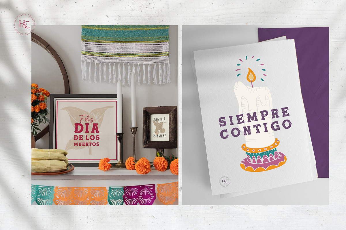 Hand Drawn Dia de los Muertos Images, a Seasonal Illustration by H&C Drawings & Designs (Photo 8 of 15)