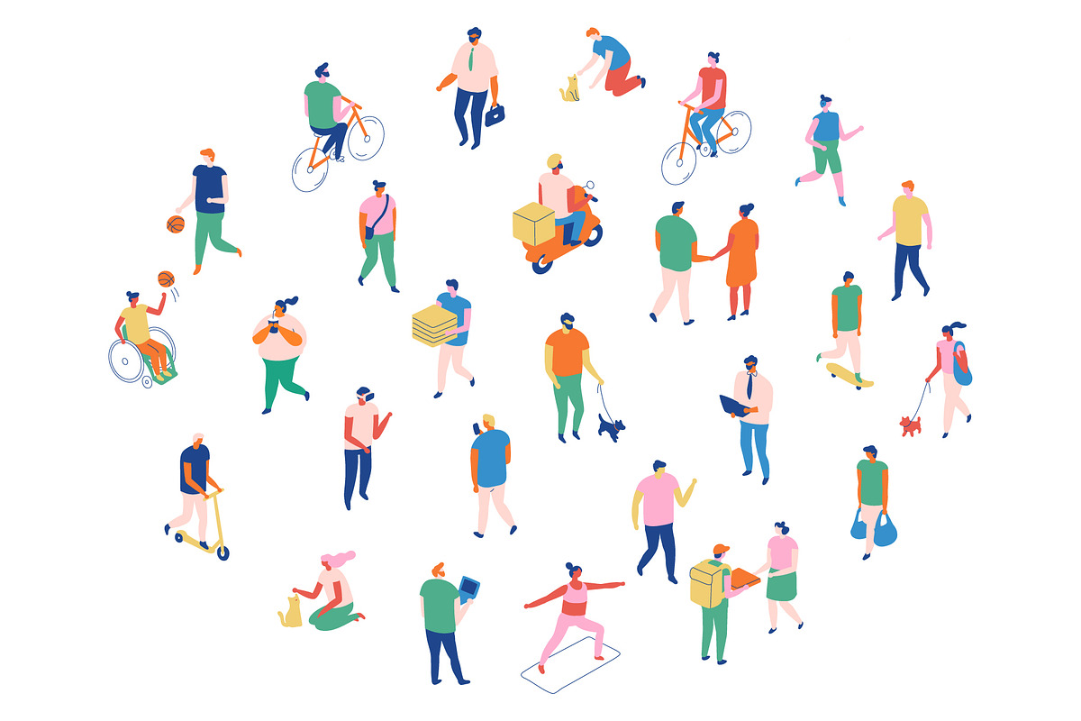 Flat vector people lifestyle bundle, a Person Illustration by Vector_Art (Photo 14 of 27)