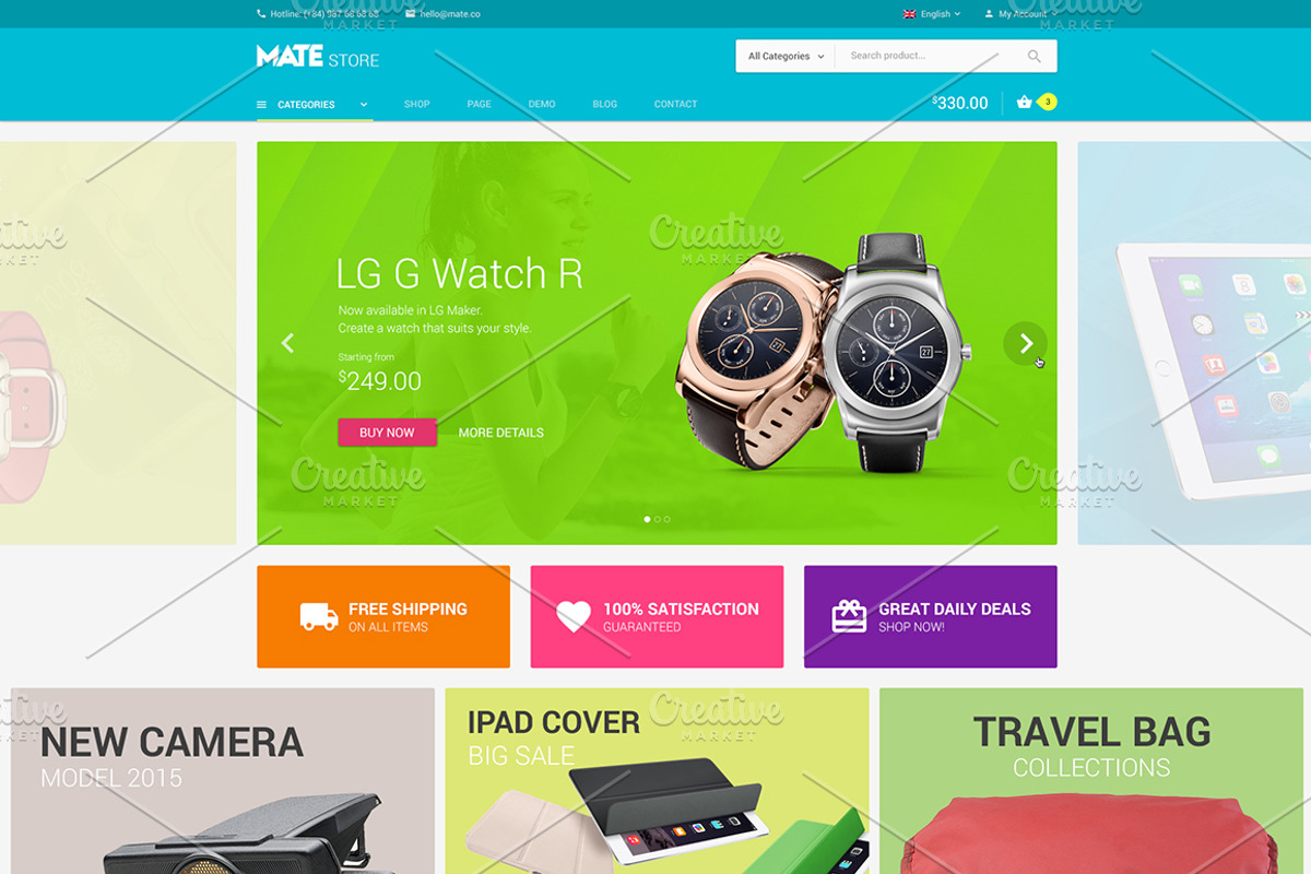 MATE | Multipurpose Material PSD, a Websites & App Template by EngoCreative.com (Photo 2 of 5)