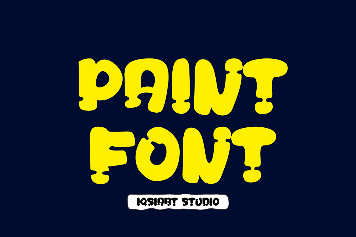 Gasho Crosy - Paint Font, a Sans Serif Font by Iqsiart Studio (Photo 2 of 7)