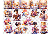 Black Woman Autumn Clipart, a Person Illustration by GlamArtZhanna (Thumbnail 5 of 5)
