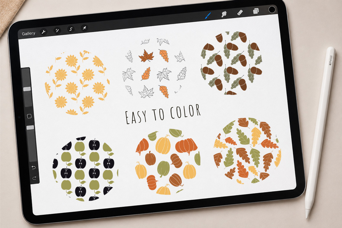 Thanksgiving Procreate Brushes, a Brush Add-On by Mari_Caliart (Photo 9 of 13)