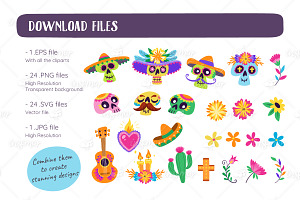 Da De Los Muertos Cliparts