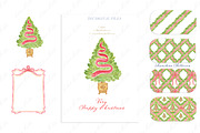 Very Preppy Christmas Tree Clipart, a Decorative Illustration by LABFcreations (Thumbnail 4 of 4)