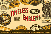 Outdoor & Fishing Vintage Badge Logo, a Branding & Logo Template by Dawaii Goods (Thumbnail 1 of 7)