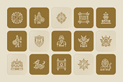 Historical Icons Set, an Outline Icon by Prosymbols (Thumbnail 6 of 8)
