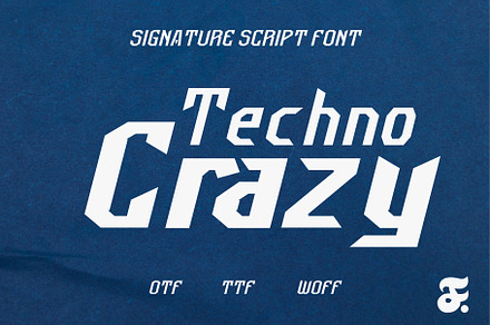 Technocrazy Futuristic Hi-Tech, a Blackletter Font by Anomali Creatype