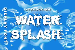 Water Splash - Creative Display Font, a Font by PutraCetol Studio