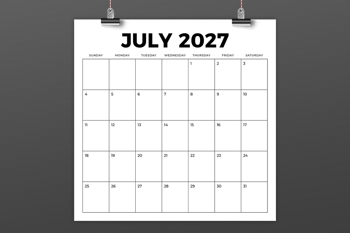 2027 Square Bold 12x12 Calendar, a Print Template by Running With Foxes (Photo 3 of 5)