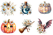 Daisy Flower & Halloween Clipart, an Illustration by DreamArtGraphic (Thumbnail 2 of 4)