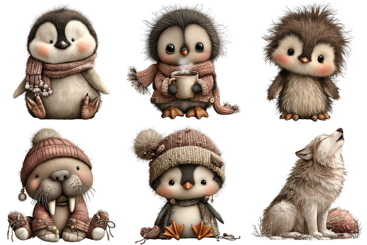 Arctic Animals Clipart, an Illustration by Craft Nest (Photo 7 of 9)