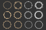 36 hand drawn floral wreaths, a Background Graphic by IRSYART (Thumbnail 5 of 7)