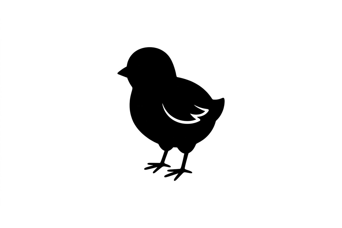 Fluffy Chick Silhouette Set, an Object Graphic by Creativeshirt (Photo 2 of 3)