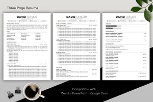 ATS Resume CV Word & PowerPoint 15B