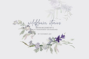 Watercolor Wildflower Clipart Set, an Illustration by Patishop Art (Thumbnail 5 of 23)