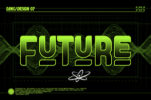 Subotica Futuristic Y2k Display Font