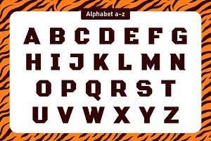 Bengal Tiger Decorative Font