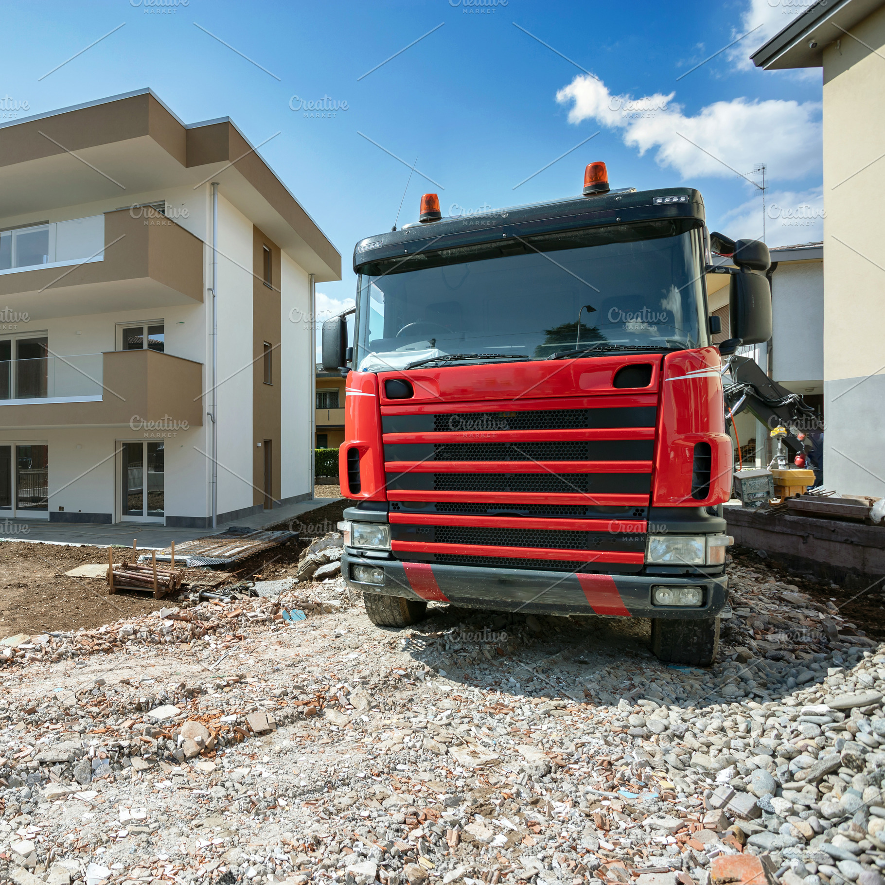 Truck on construction site, an Industrial Photo by KYNA STUDIO