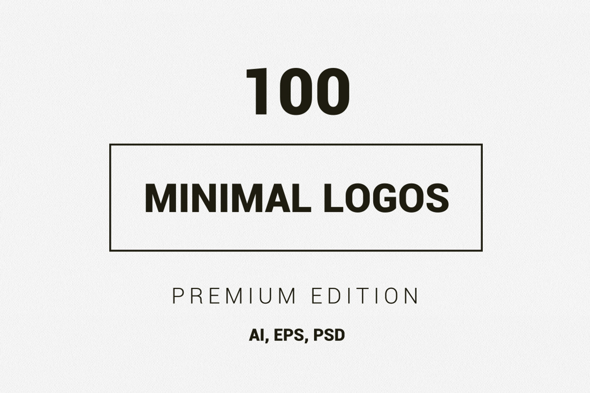 100 Minimal Logos - Premium Kit, a Branding & Logo Template by Design District (Photo 1 of 7)