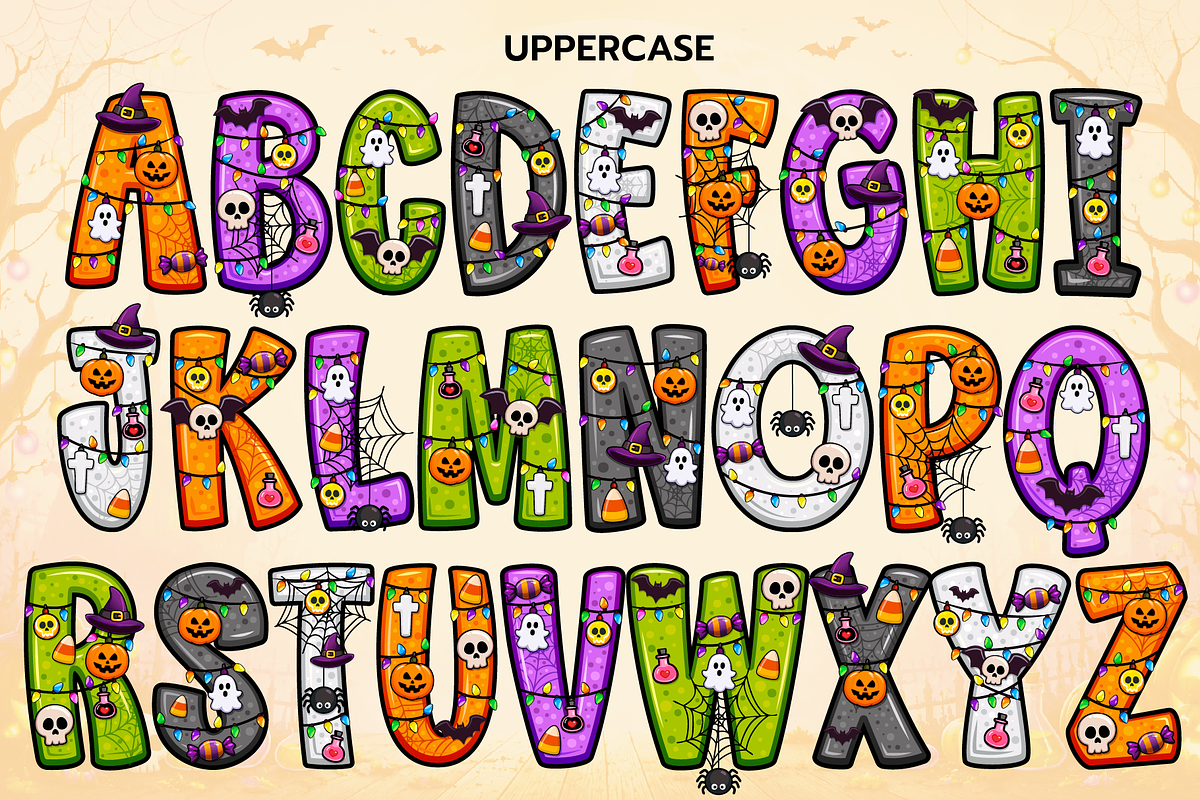Halloween Parade - Color SVG Font, a Symbol Font by BBtypeStudios (Photo 7 of 10)