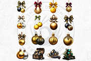 Christmas Baubbles Cliparts, a Seasonal Illustration by ThatsDesignArt (Thumbnail 14 of 16)