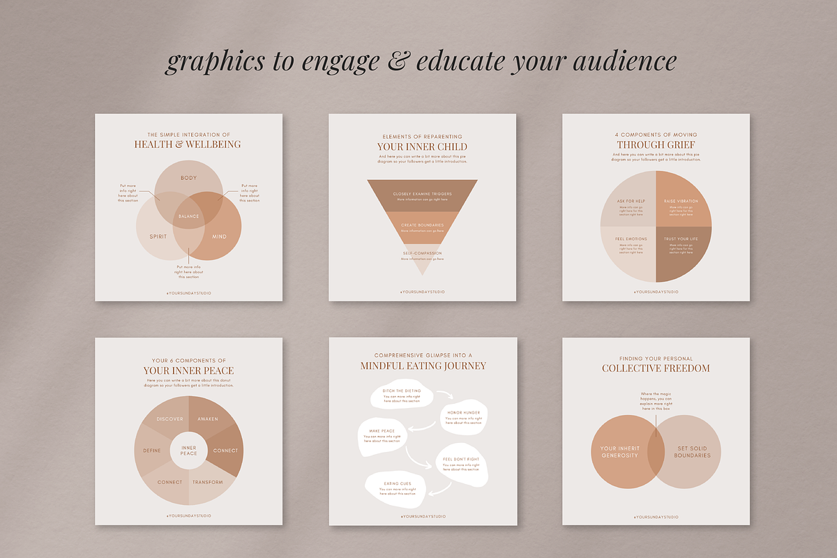 Wellness Instagram Template Kit, a Social Media Template by Studio Soluna (Photo 5 of 16)