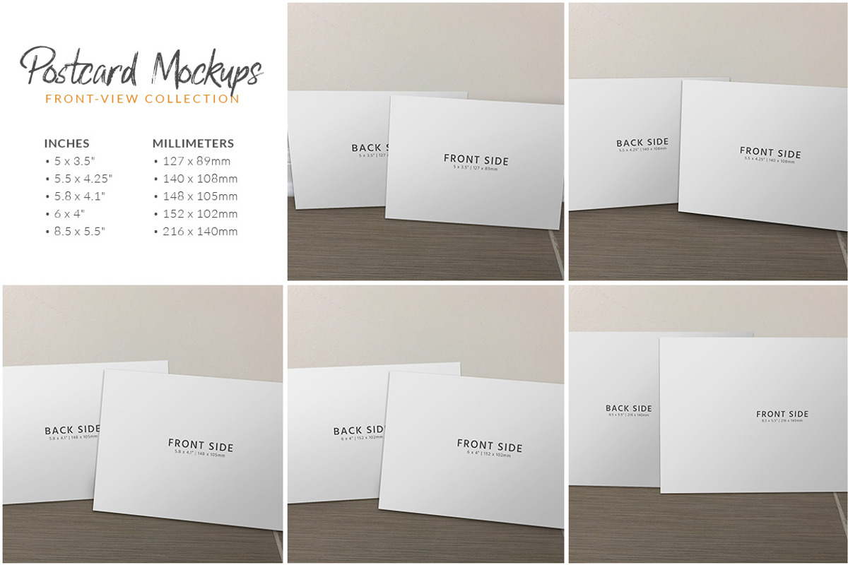 Postcard Mockup Bundle, a Print Template by Designs by Justin Lynch (Photo 7 of 9)