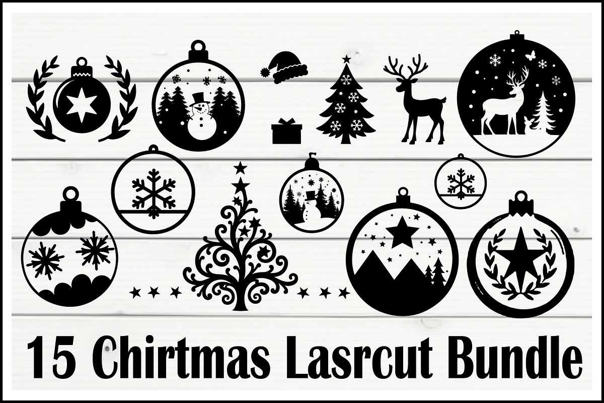 15 Christmas Laser Cut Bundle, a Graphic by jahid234 (Photo 1 of 12)