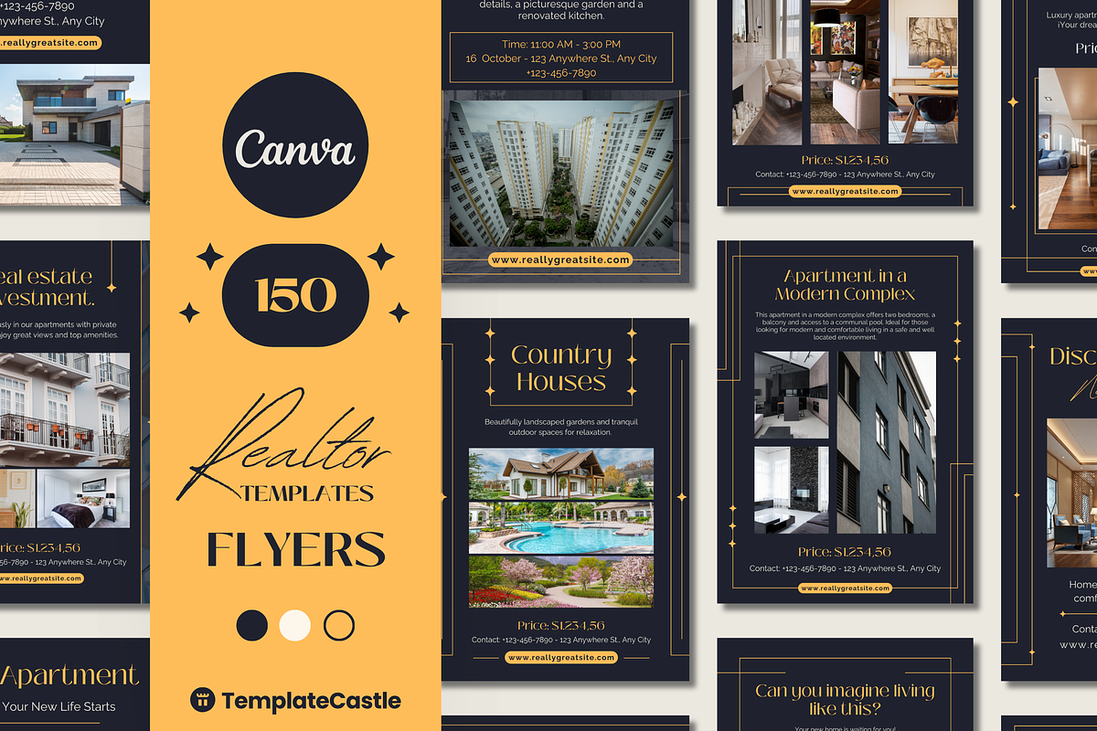 150 Realtor Flyer Canva Templates, a Templates & Theme by TemplateCastleStore (Photo 1 of 9)