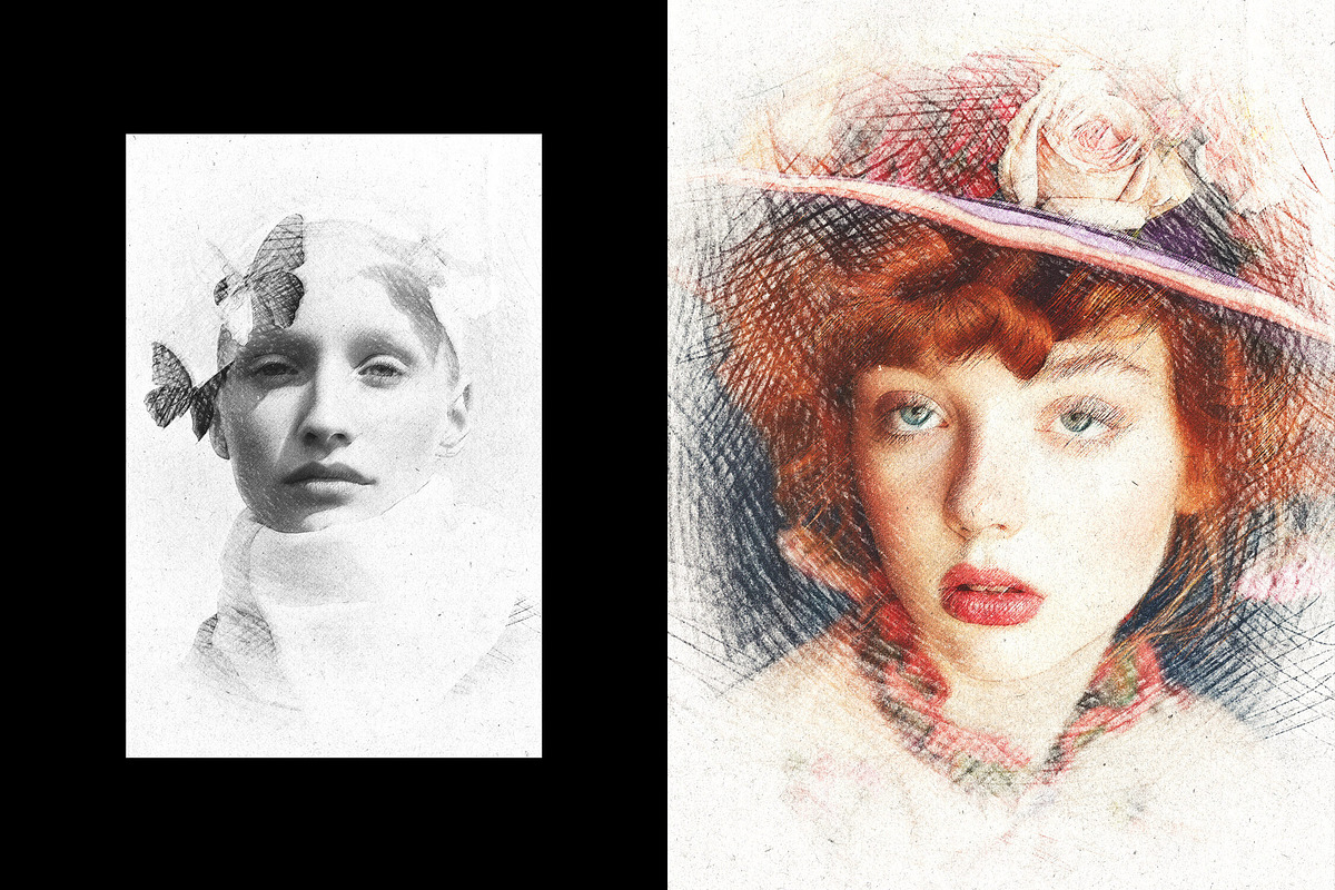 Pencil Sketch Photo Effect, a Layer Style Add-On by Design Squad