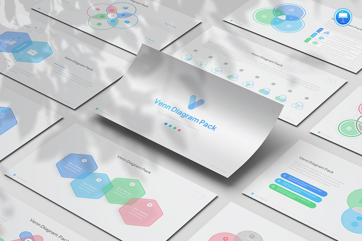 Venn Diagram Pack Keynote, a Presentation Template by Pixslides (Photo 1 of 5)