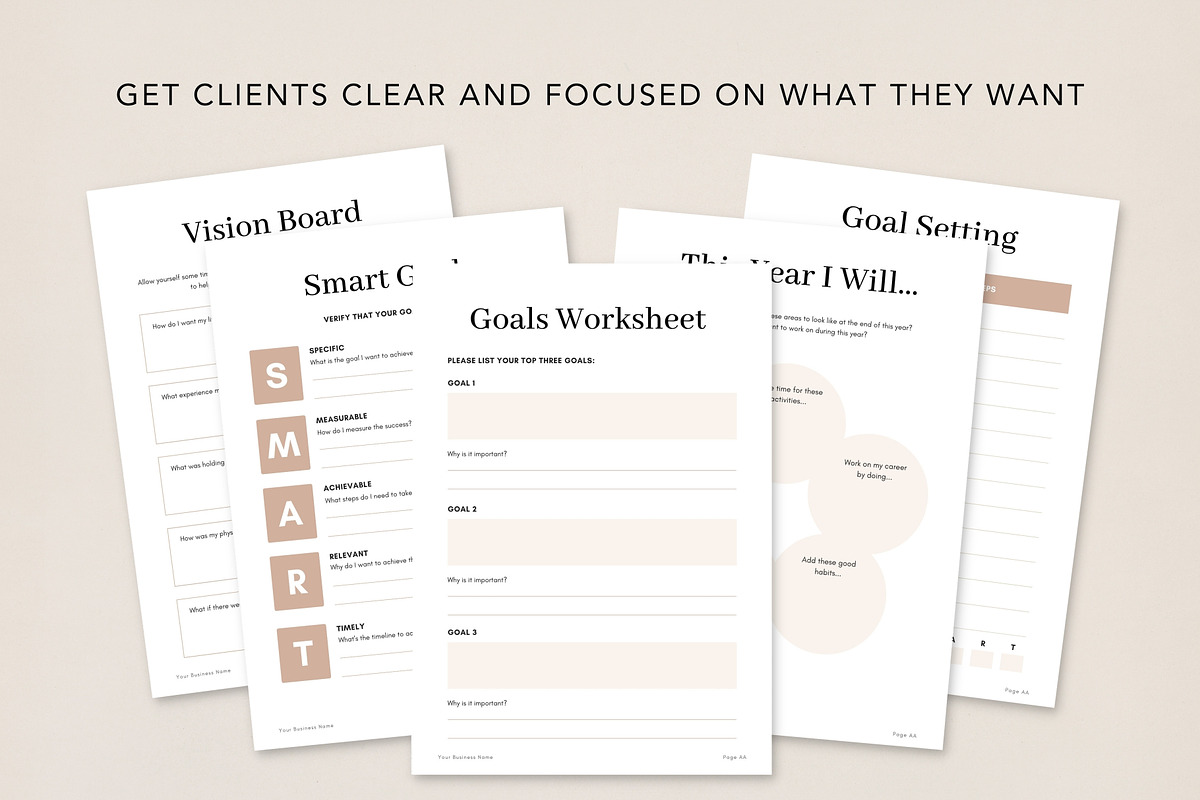 Coaching Vision & Goal Setting Canva, a Brochure Template by DeeBeeDesign (Photo 4 of 10)