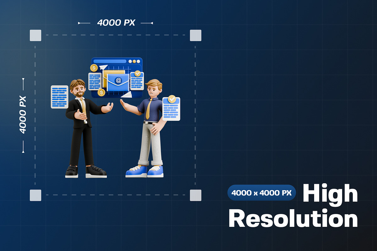 Business Marketing Character 3D Pack, a Characters & Person 3D Model by Haps Space (Photo 2 of 4)