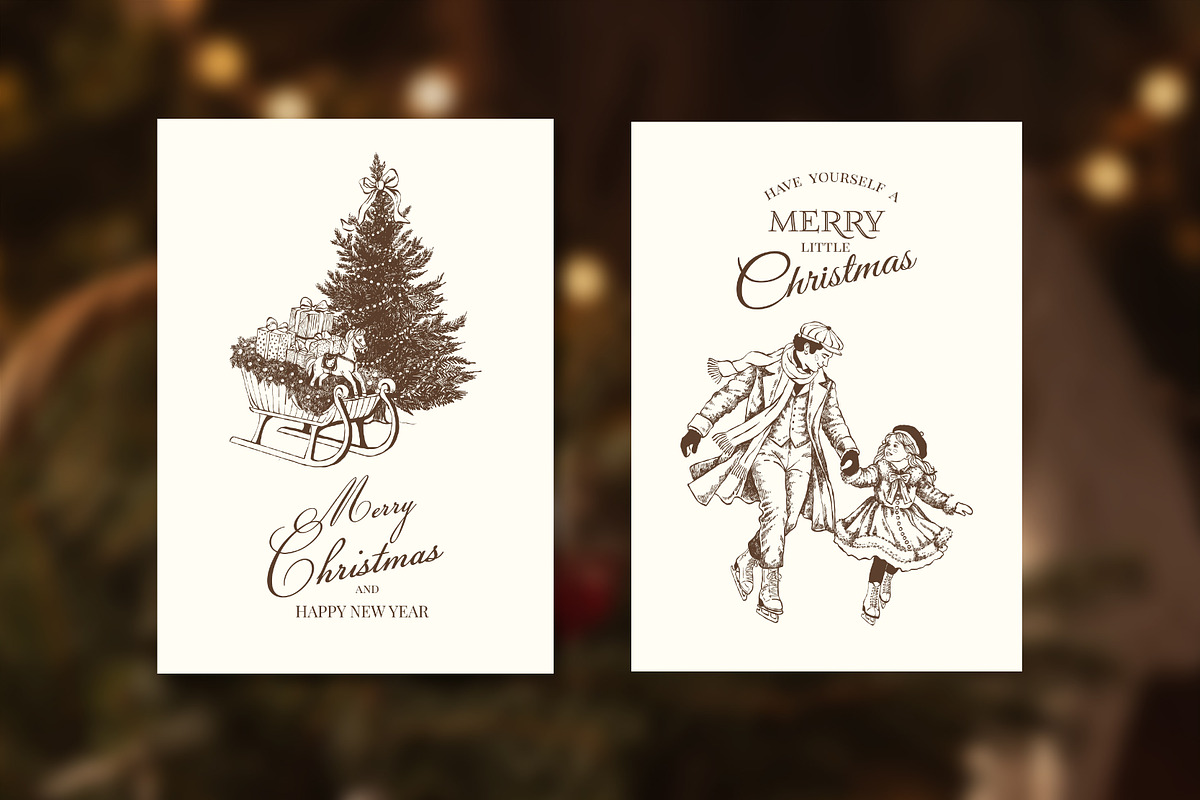 Vintage Christmas Fair Vector Set, an Object Graphic by VerAna (Photo 17 of 19)