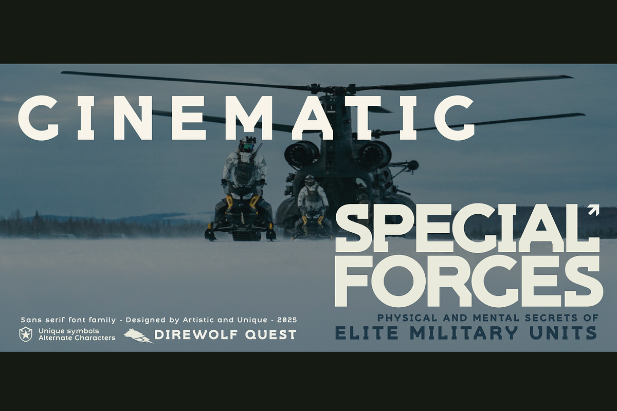 Direwolf Quest - Sans serif font, a Sans Serif Font by Artistic & Unique (Photo 11 of 15)