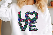 Glitter Crochet Yarn Valentine Png, an Illustration by designcity5 (Thumbnail 1 of 8)