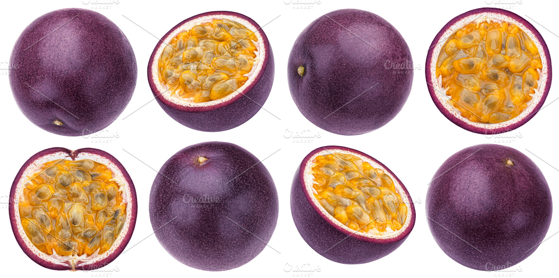 Passion fruit isolated on white, a Food & Drink Photo by Max Lashcheuski