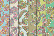 6 Asian Paisley seamless patterns, a Pattern Graphic by antalogiya (Thumbnail 1 of 7)