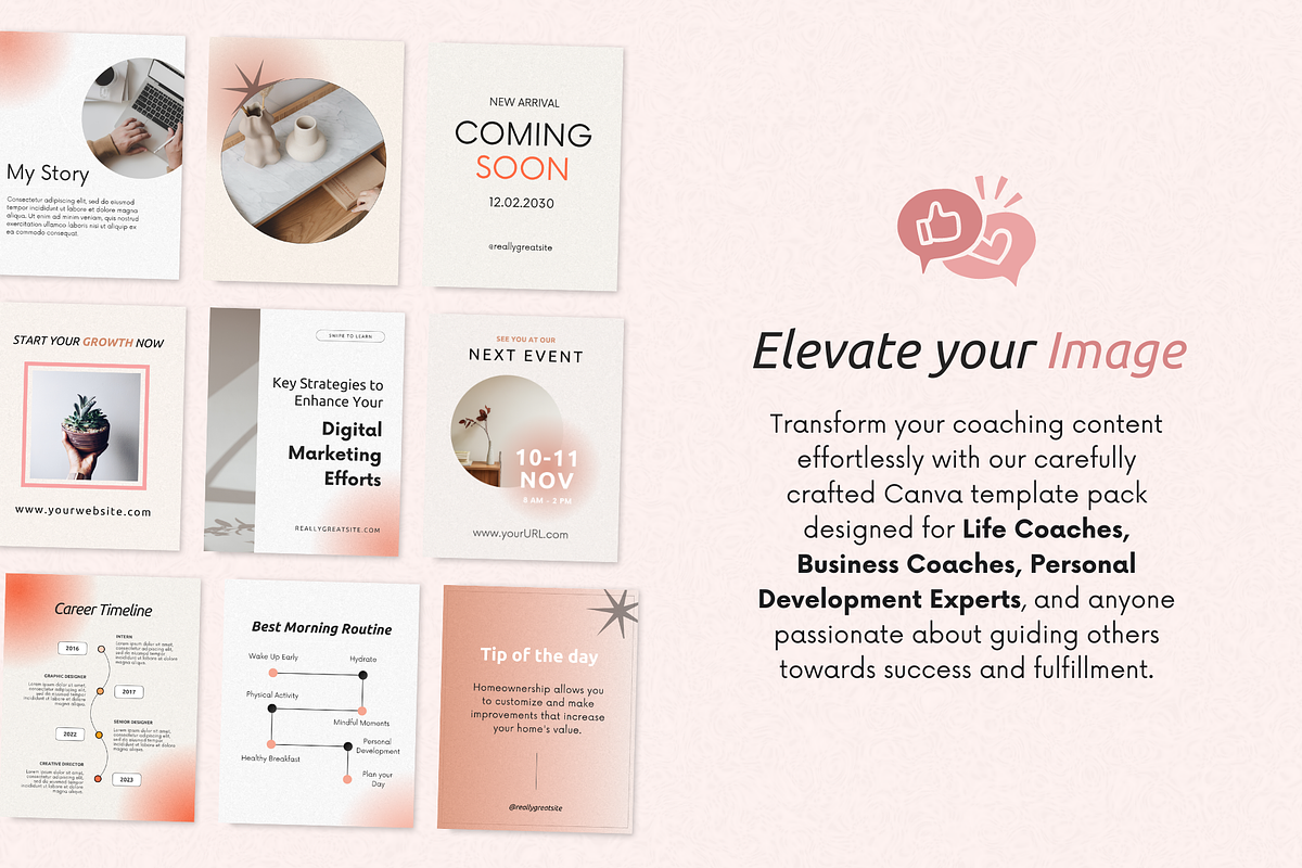 Coach IG Portrait Templates, a Templates & Theme by PittaFinePrint (Photo 2 of 7)
