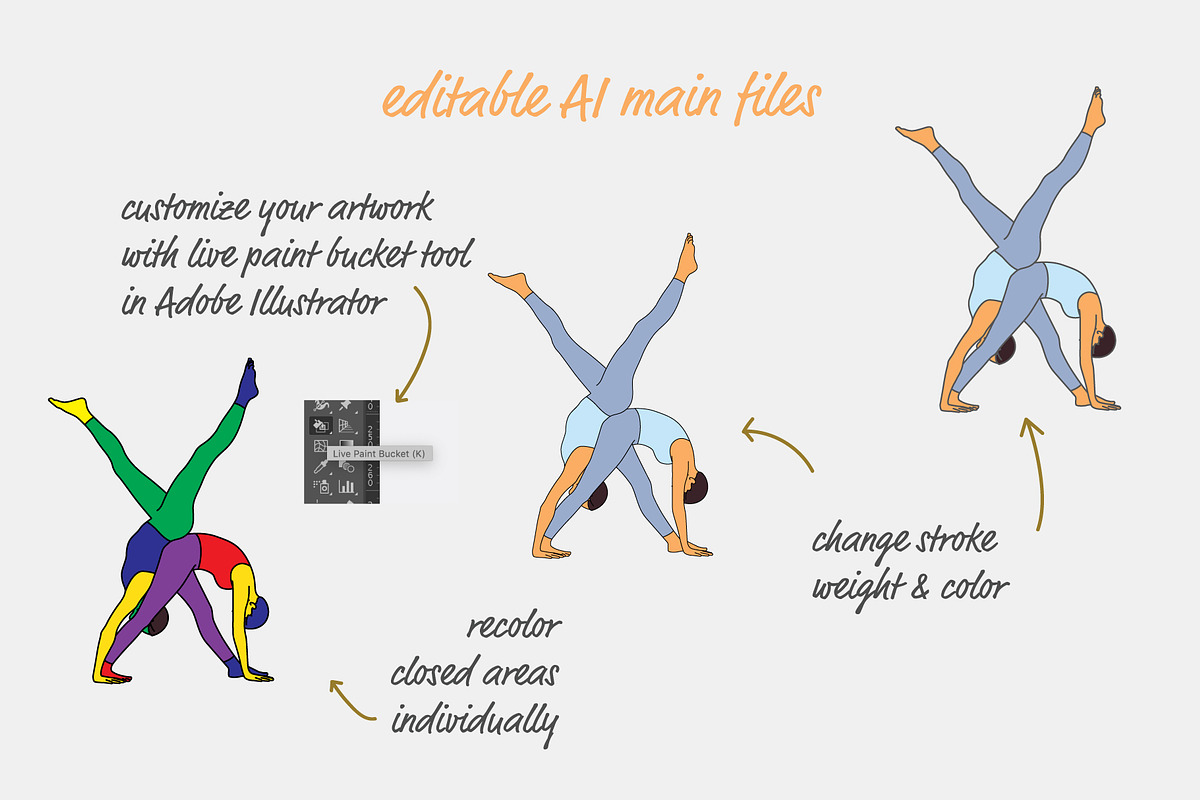 40 Partner Yoga Poses, a Person Illustration by pkahraman (Photo 4 of 4)