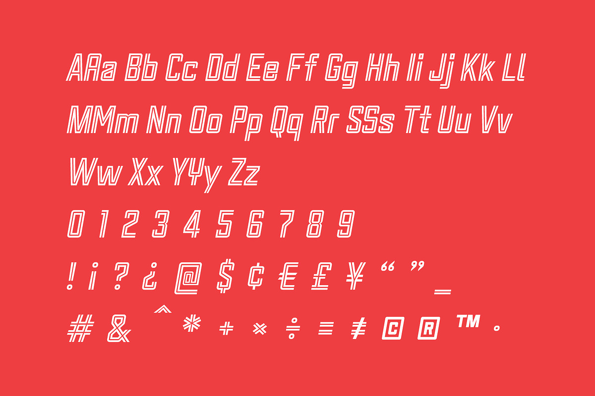 Assembly Inline - Display Font, a Sans Serif Font by Tim Hankins Design (Photo 3 of 7)