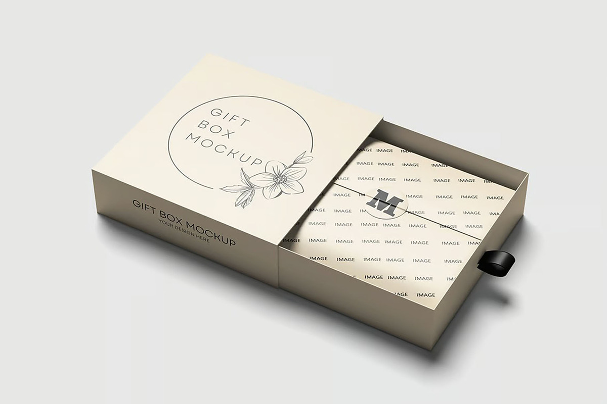 Gift Box Mockup, a Packaging Mockup by Hubzway (Photo 7 of 7)