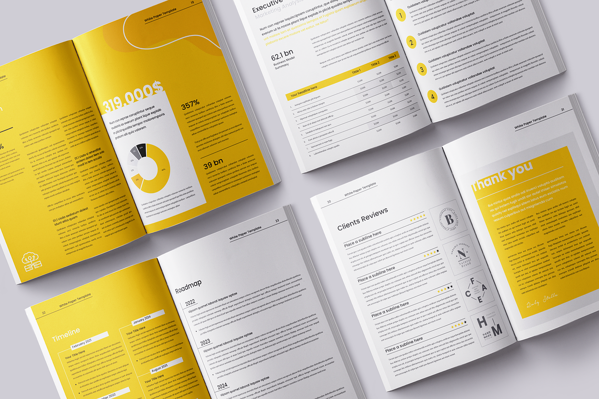 White Paper | Canva, InDesign, a Brochure Template by ArtisticLand (Photo 6 of 7)