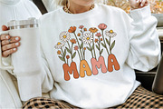 Retro Mama , Mom Flower Mother's Day, a Seasonal Illustration by Sublimation Artist (Thumbnail 2 of 9)