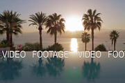 Resort scene with sunset in, a Graphic by Grey Coast Media (Thumbnail 1 of 2)